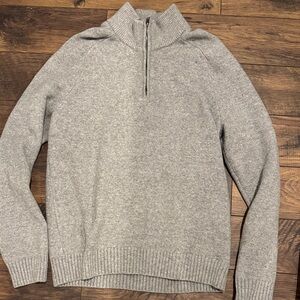 Banana Republic Gray Half-Zip Men's Sweater